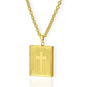 Men's Christian Necklace <br> Bible Locket