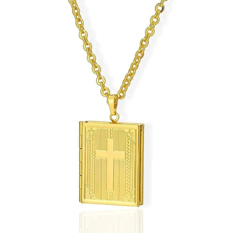 Men's Christian Necklace <br> Bible Locket