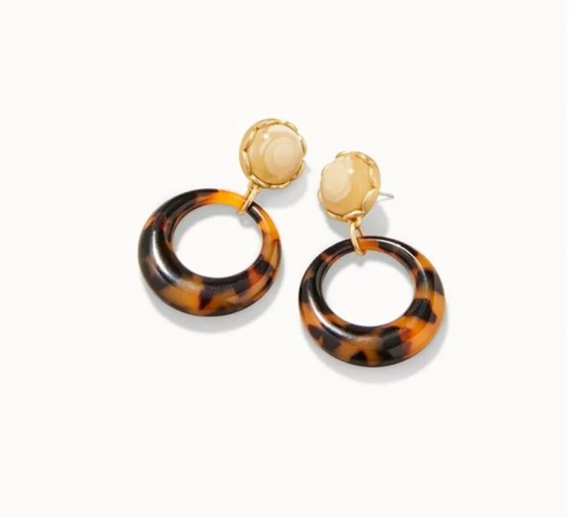 Mod Jenny Earrings Tortoise