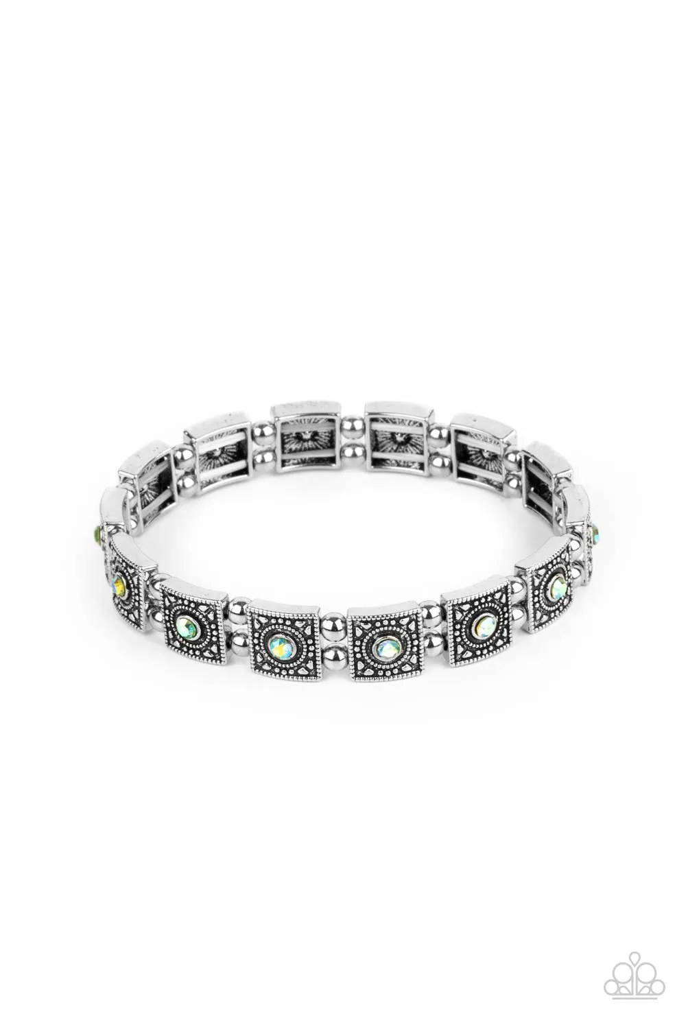 Open Door Jewelry - Cosmic Conquest - Green Bracelet - Paparazzi Accessories