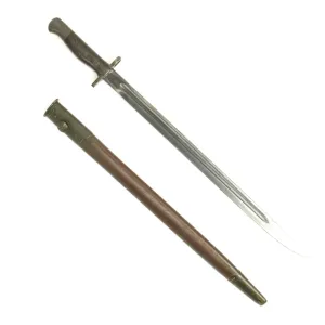 Original Australian Lithgow P1907 SMLE Bayonet No.1 Mk.I Dated 1921 with 1943 Mangrovite Scabbard