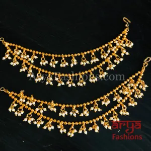 Pearl Beads Extender Chain / Golden beads Earring Chain/ Earring Extension