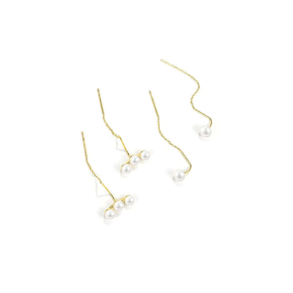 Pearl Collector Gold Earrings Set