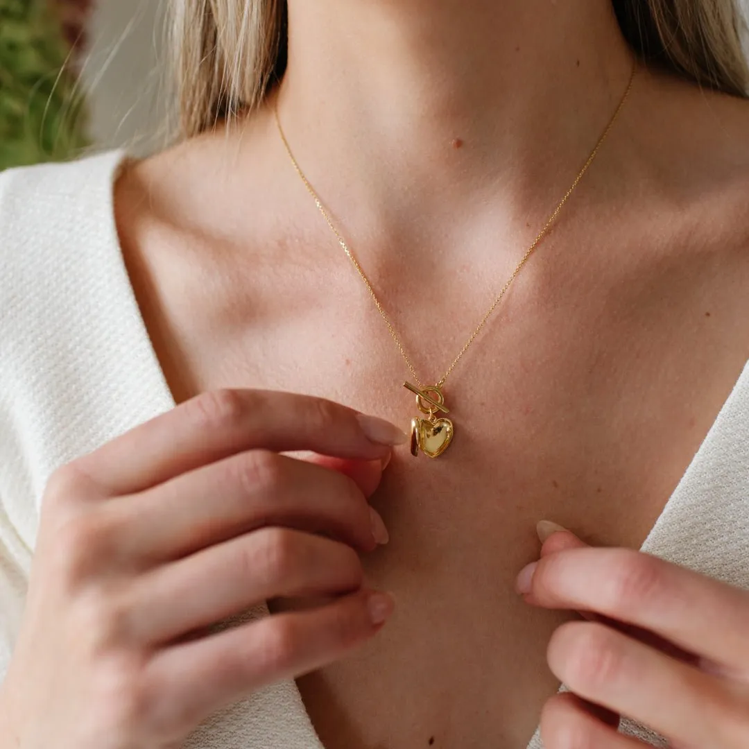 PRE-ORDER FRAICHE INSPIRE MINI SWEETHEART LOCKET NECKLACE - GOLD