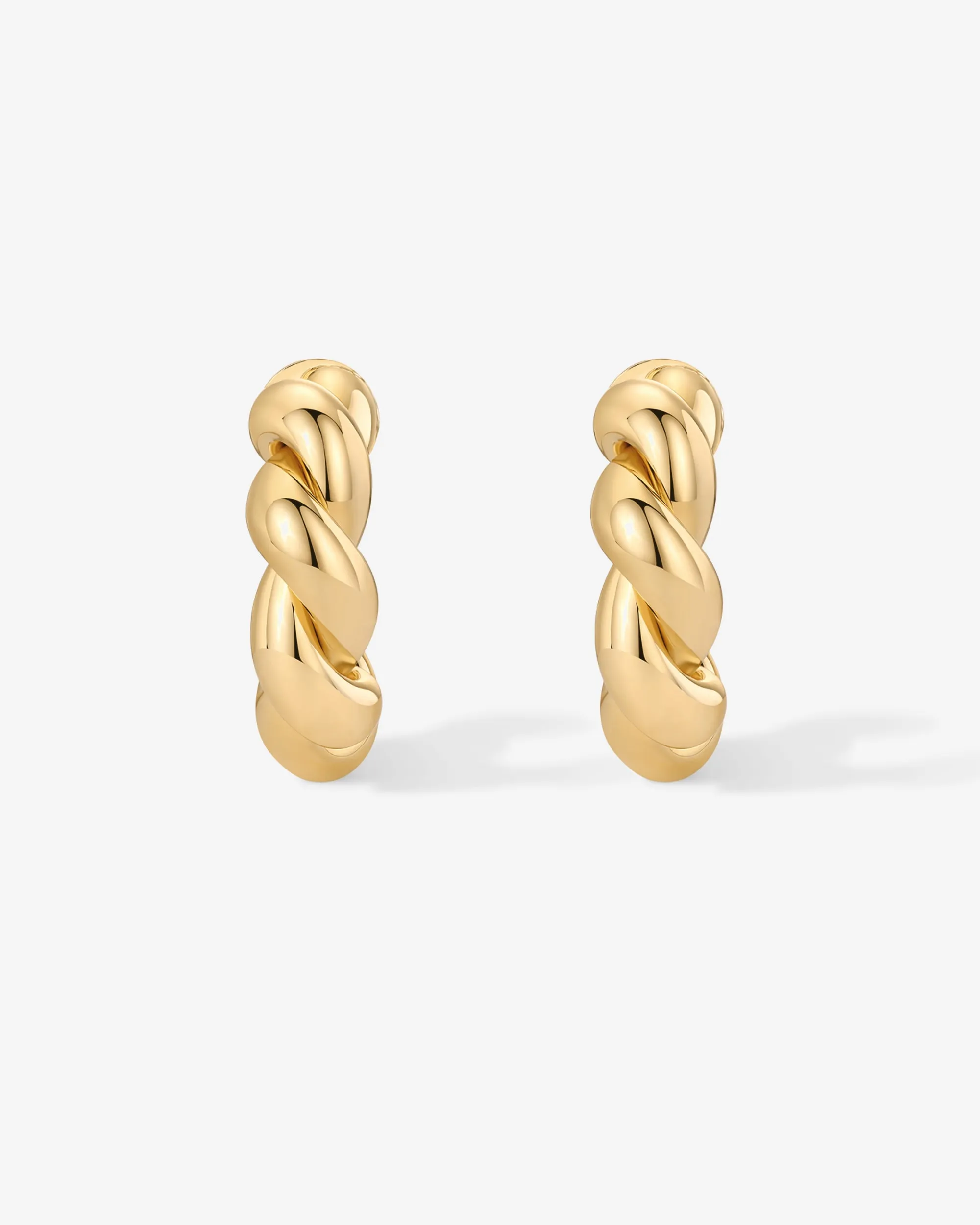 Puffy Twisted Hoop Earrings