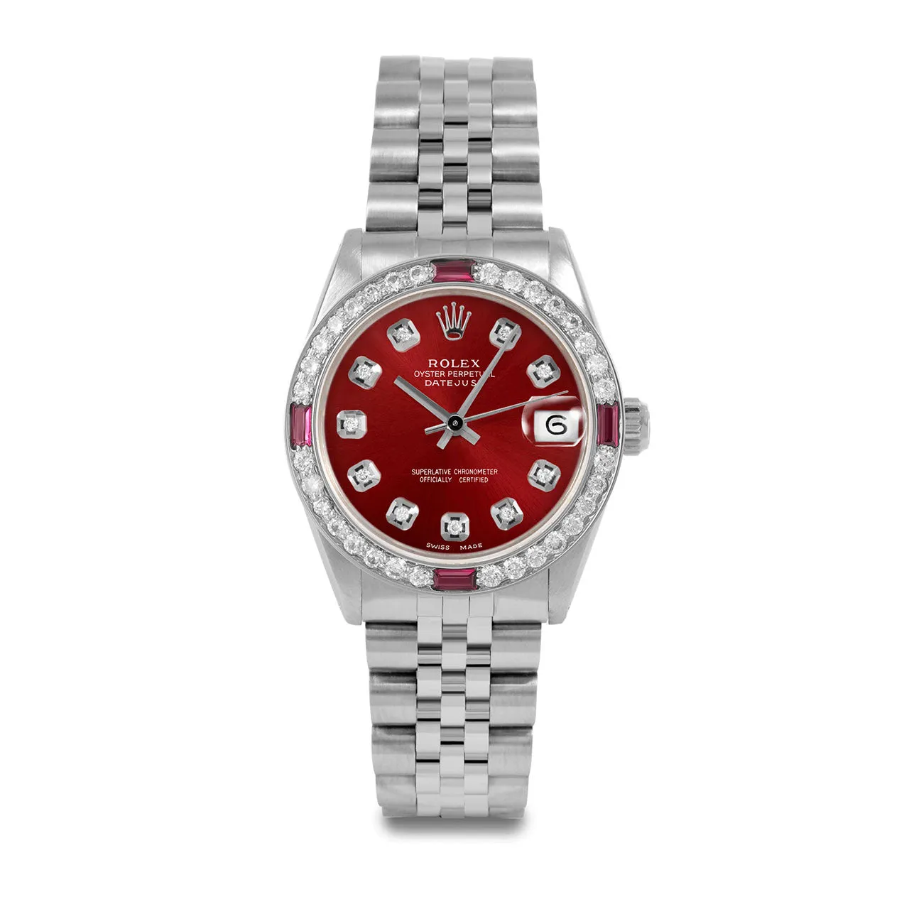 Rolex Datejust 31mm | 6827-SS-RED-DIA-AM-4RBY-JBL