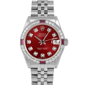 Rolex Datejust 31mm | 6827-SS-RED-DIA-AM-4RBY-JBL