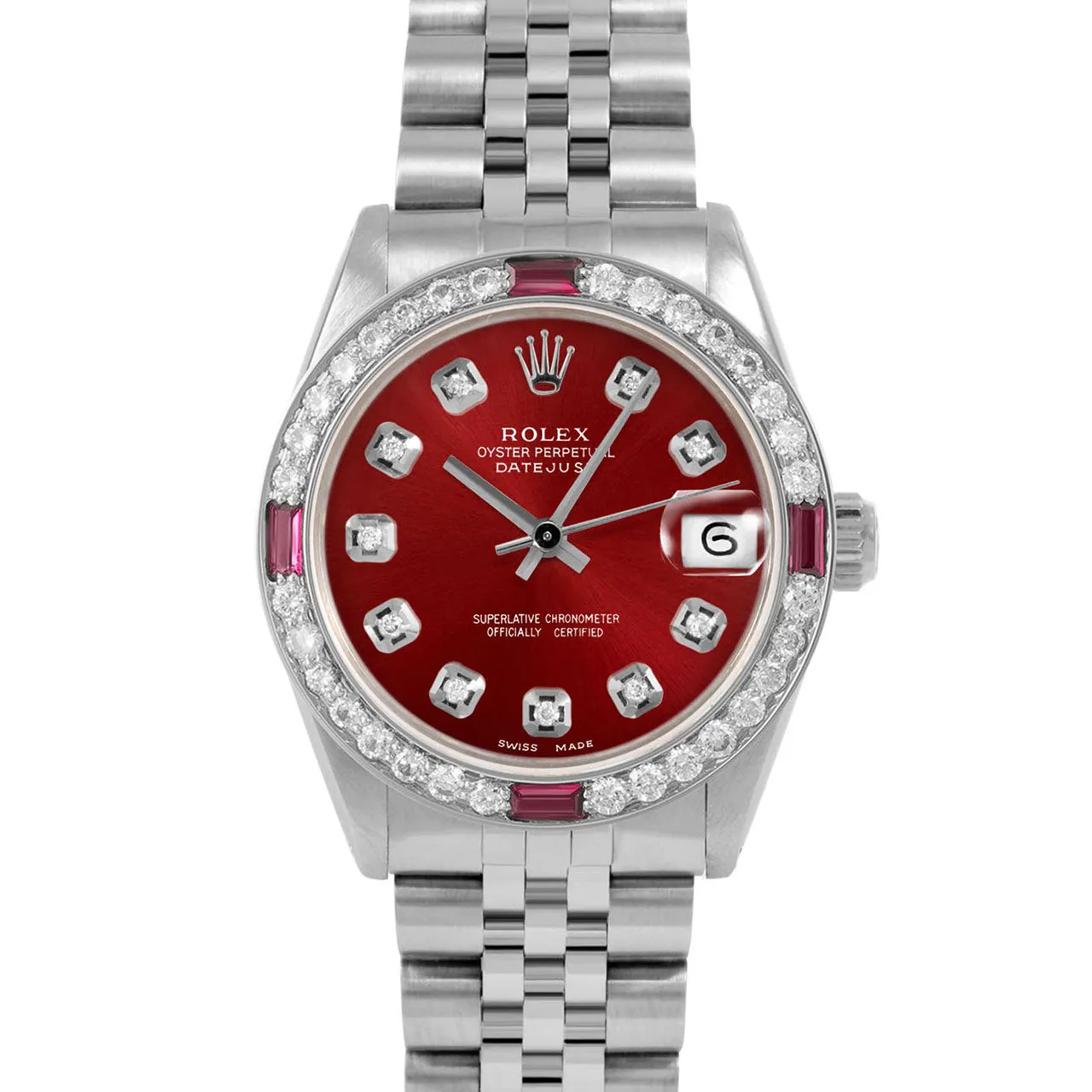 Rolex Datejust 31mm | 6827-SS-RED-DIA-AM-4RBY-JBL