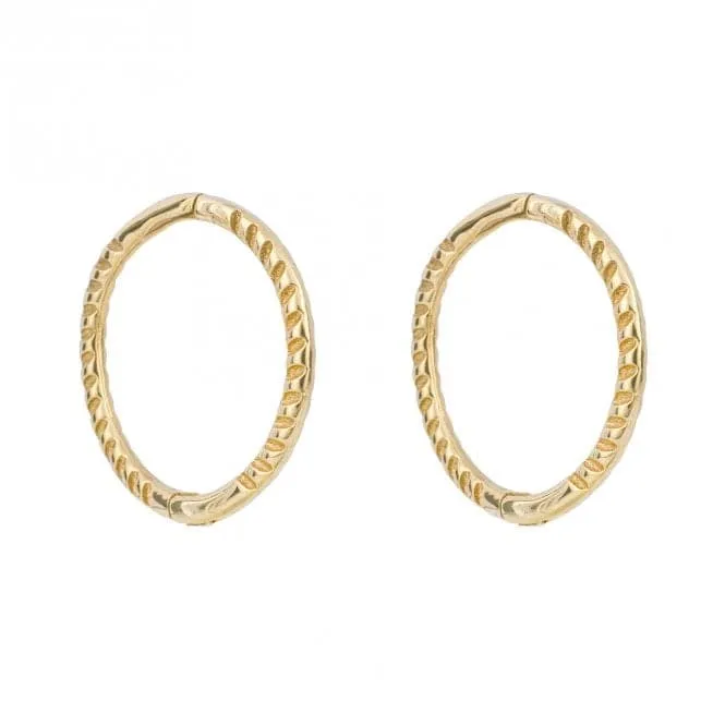 Rope Effect 9ct Yellow Gold Hoop Earrings GE1000