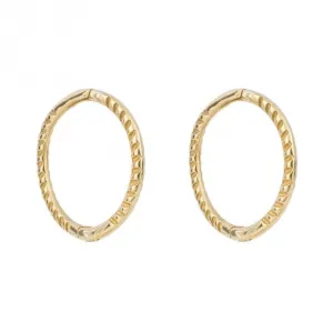 Rope Effect 9ct Yellow Gold Hoop Earrings GE1000