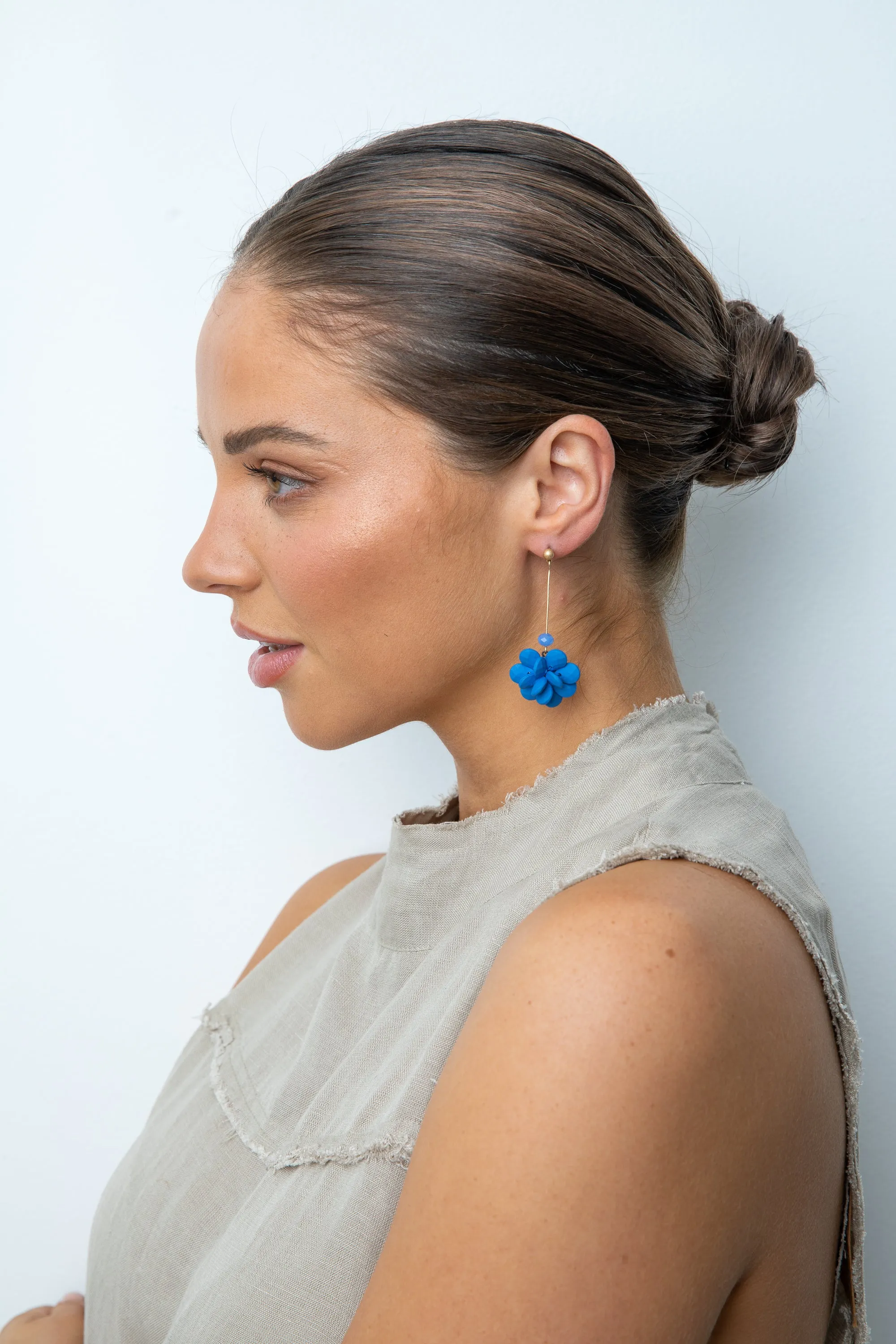 Sadie Earrings in Navy