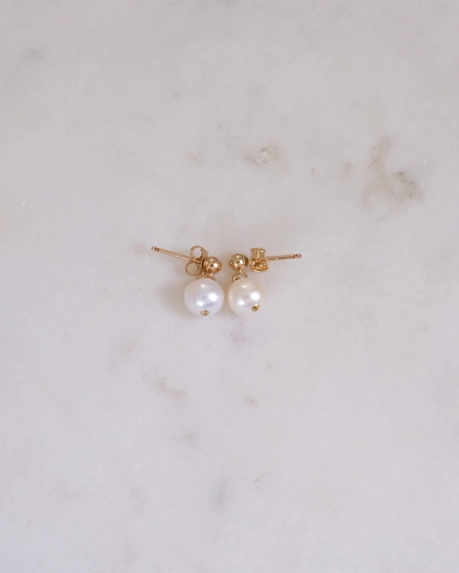 Simple Pearl Stud Earrings