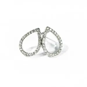 Sparkling Crystal Teardrop Stud Earrings (GOLD OR SILVER)