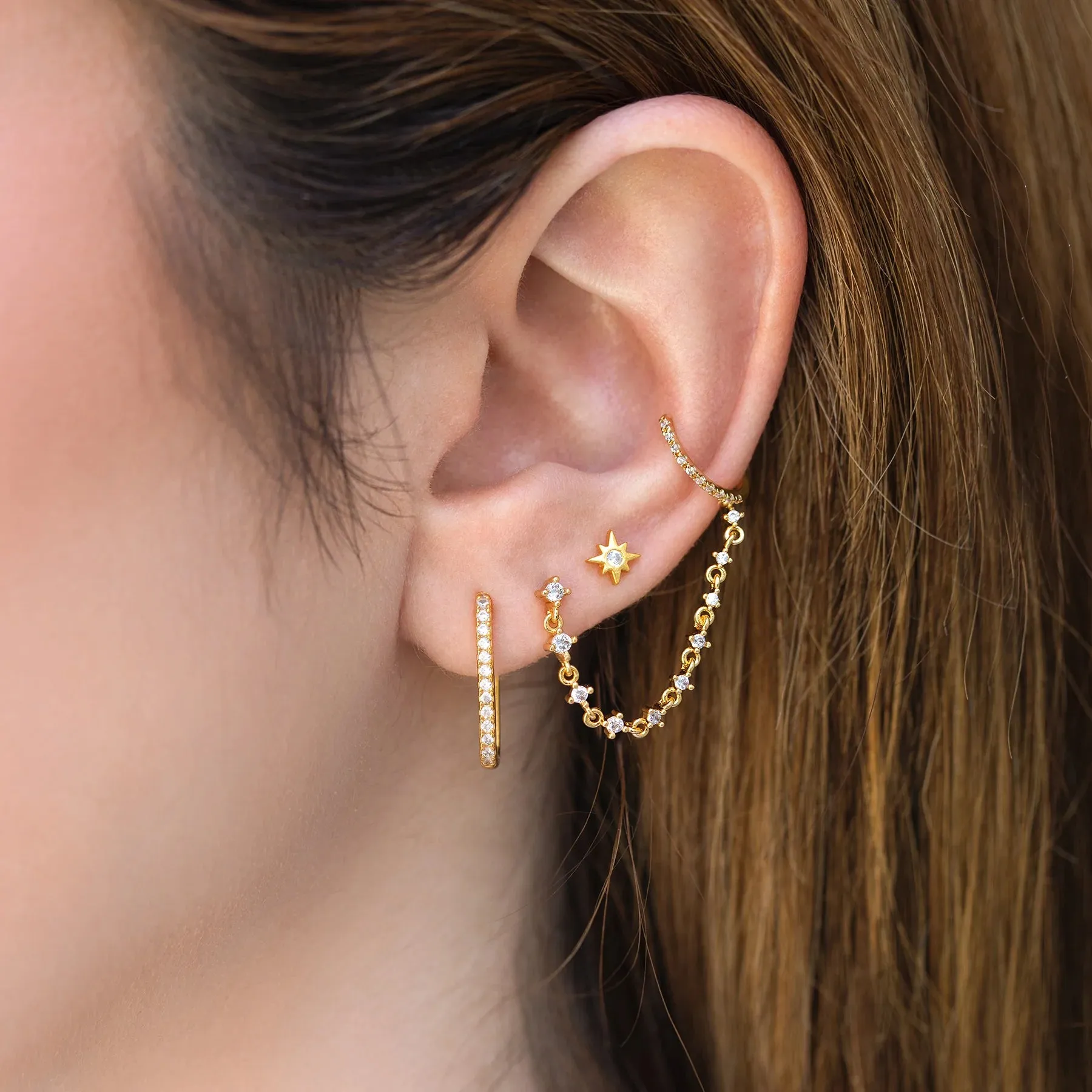 Star Studded Ear Cuff   Stud by Girls Crew