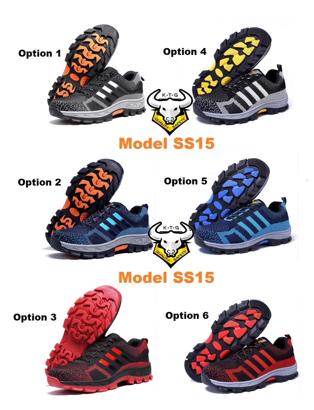 Steel Toe Sports Safety Shoes - Model SS15 (Option 4)