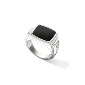 Sterling Silver Black Onyx Signet Ring