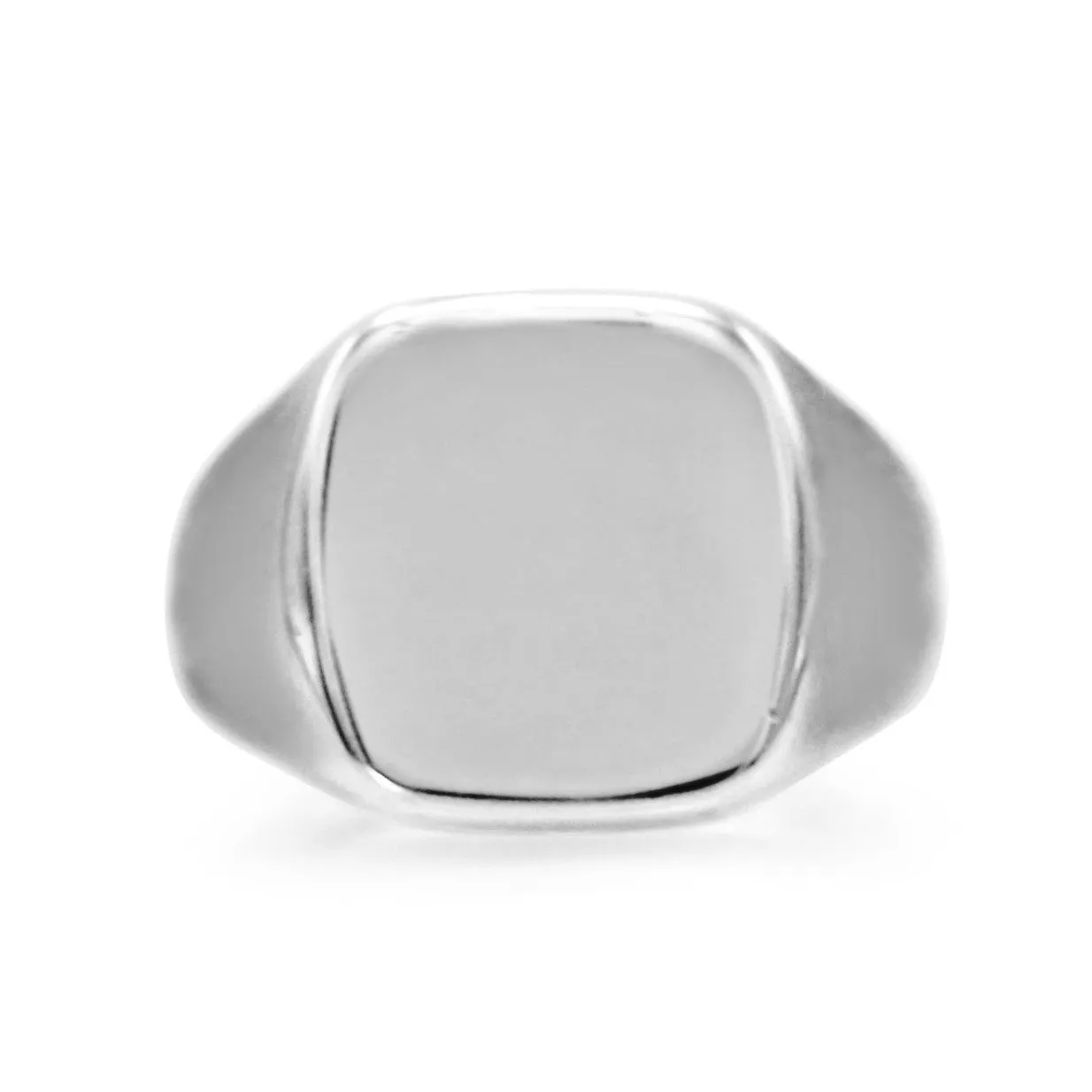 Sterling Silver Cushion Shape Signet Ring