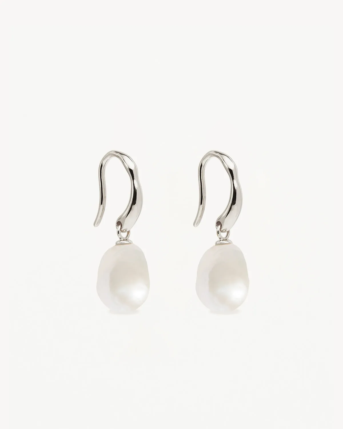 Sterling Silver Harmony Pearl Hook Earrings