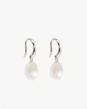 Sterling Silver Harmony Pearl Hook Earrings