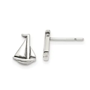 Sterling Silver Sailboat Earrings