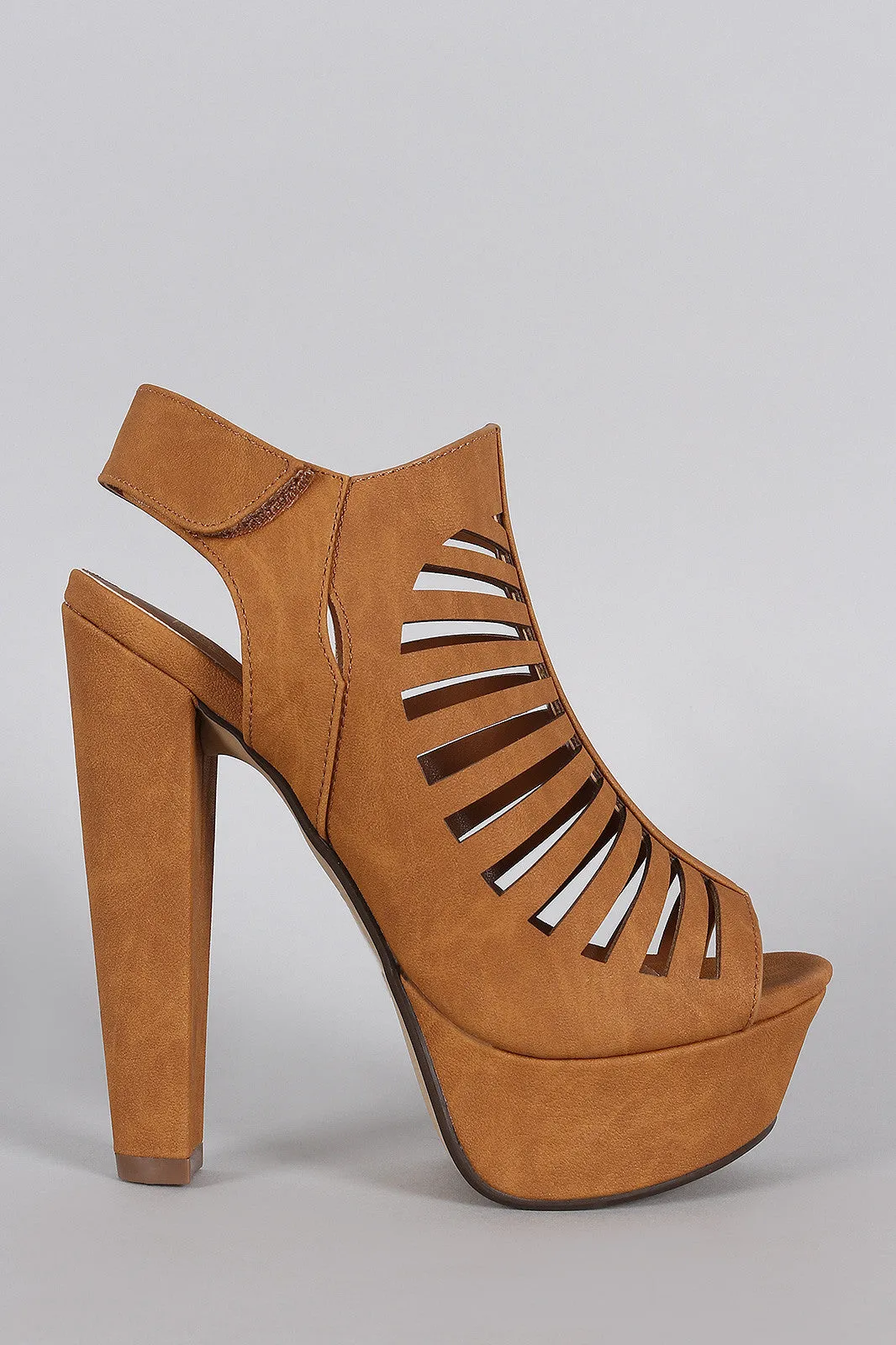 Strappy Cutout Slingback Mule Heel