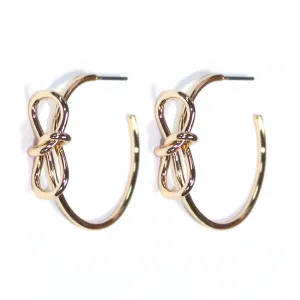 TE10678 Bow Hoop Earrings