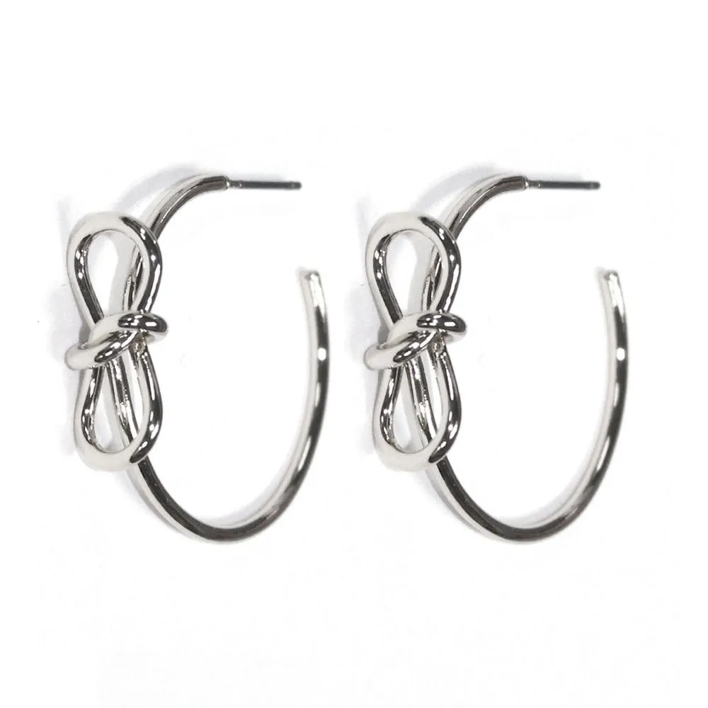 TE10678 Bow Hoop Earrings