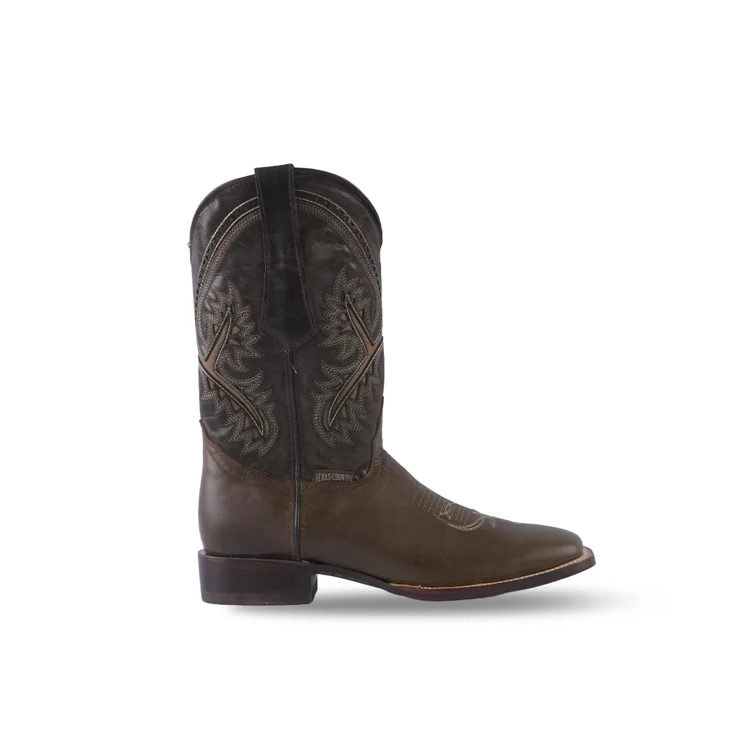 Texas Country Western Boot Savat Camel Square Toe E29