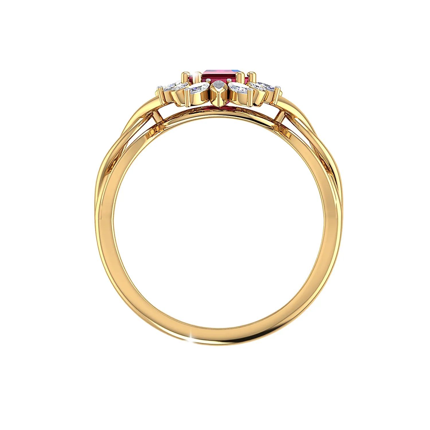 THE ENTWINED RUBY RING