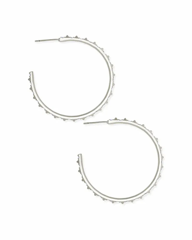 Veronica Hoop Earrings in Silver by Kendra Scott