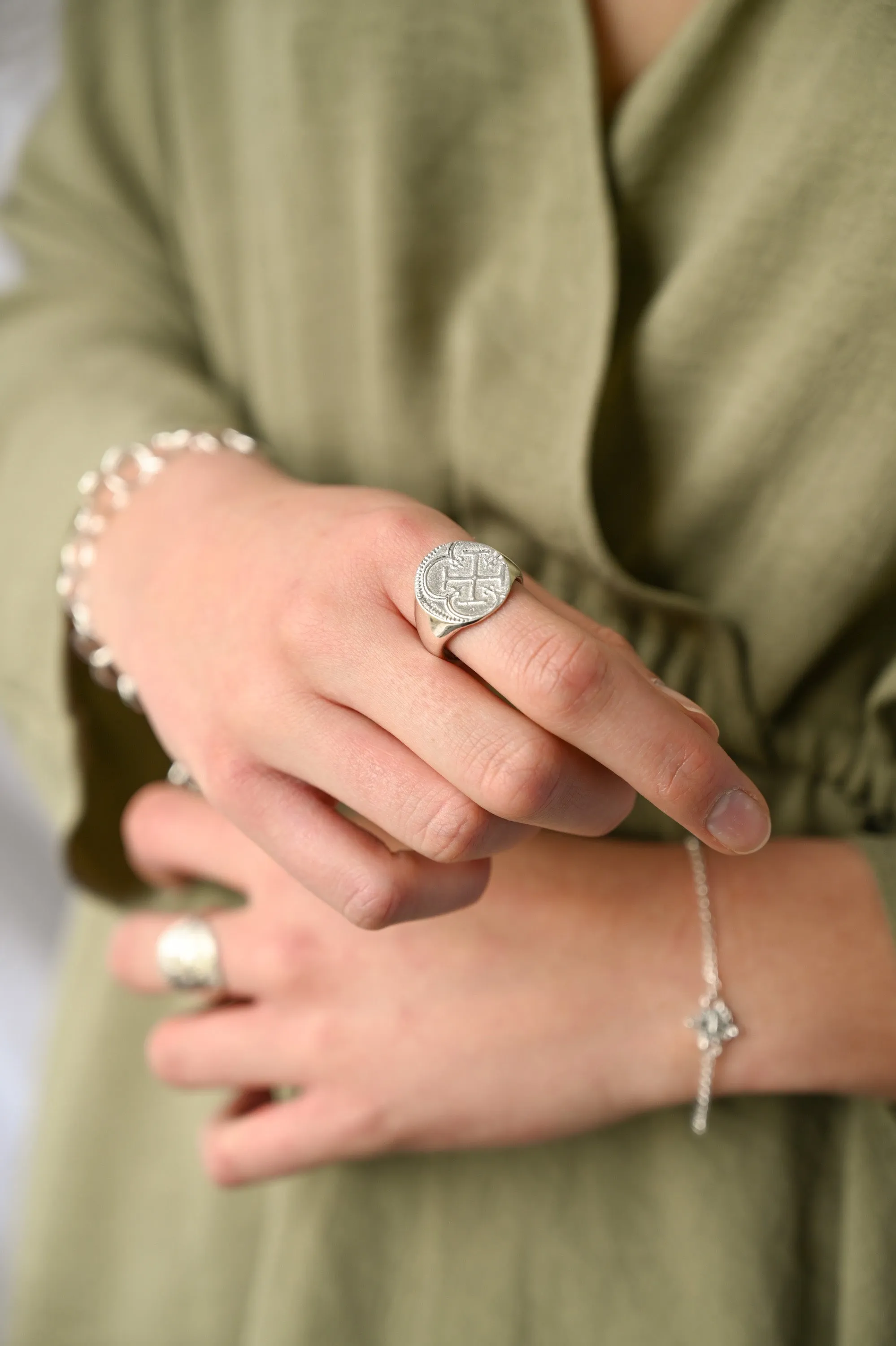 Wild Fawn Silver Tesoro Coin Ring