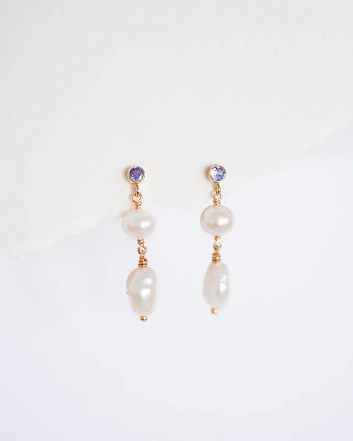 WINTER PEARL DROP EARRINGS