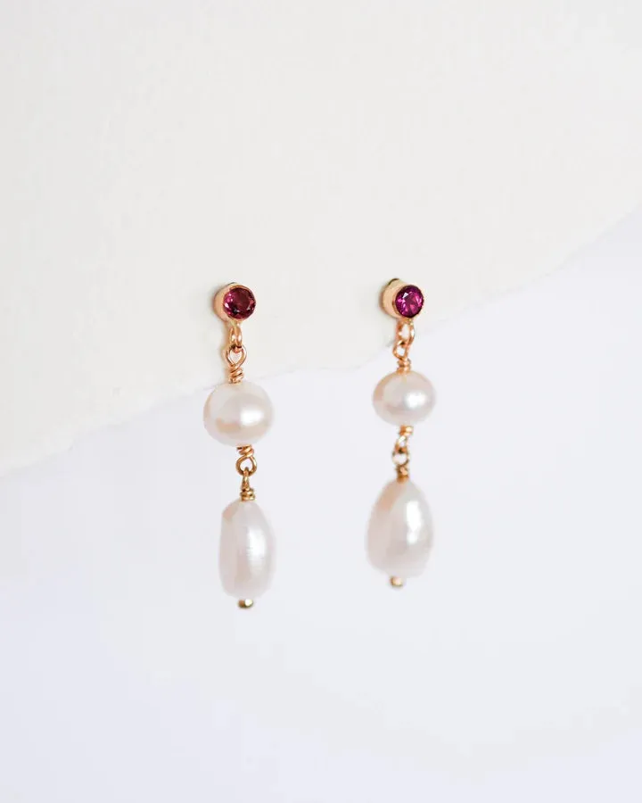 WINTER PEARL DROP EARRINGS