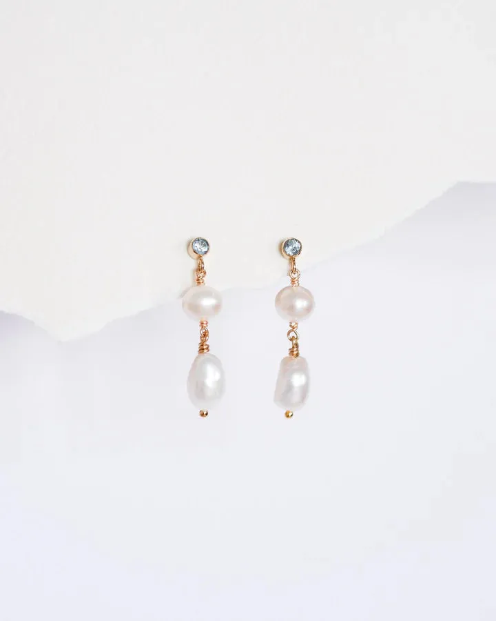 WINTER PEARL DROP EARRINGS