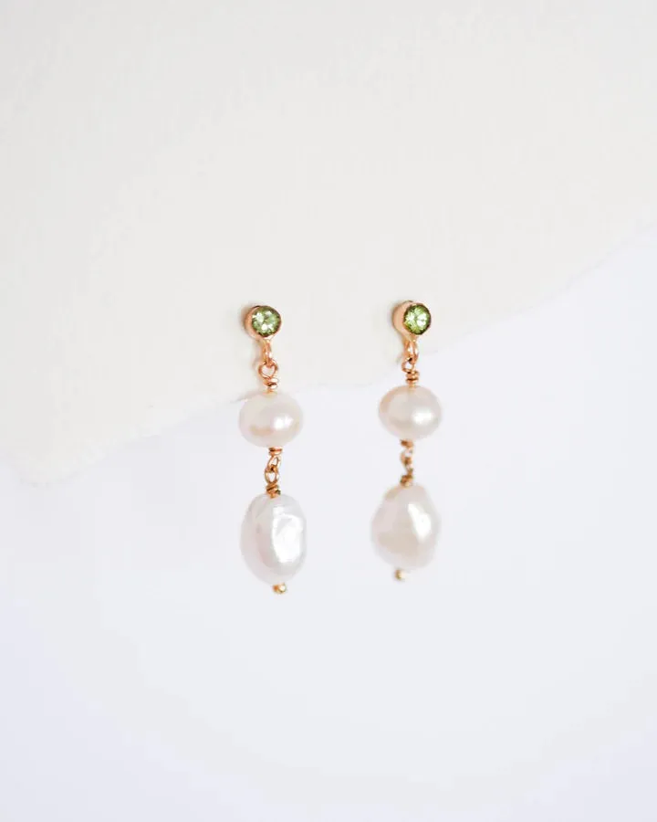 WINTER PEARL DROP EARRINGS